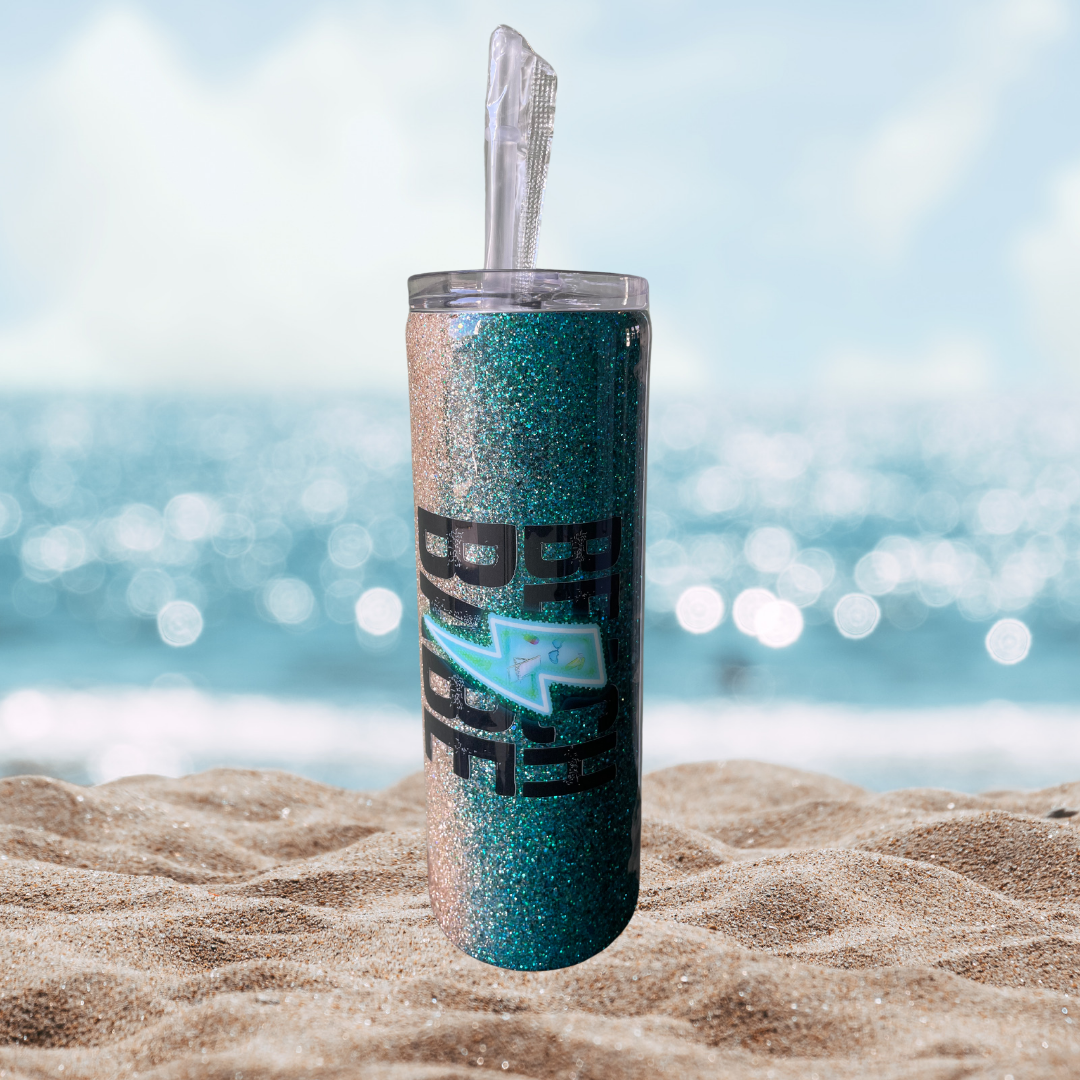 22oz Beach Babe Straw Tumbler