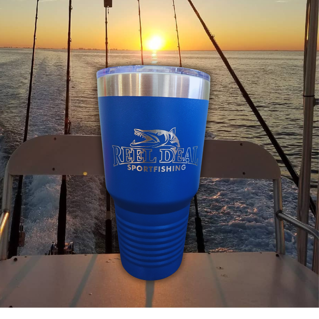 Reel Deal Engraved Tumbler 30oz - Royal Blue