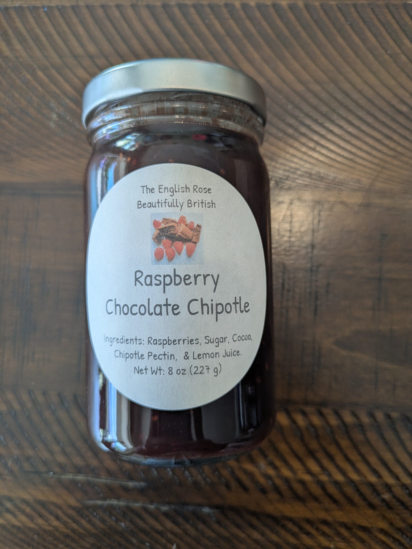 Raspberry Chocolate Chipotle Jam - 8oz Jar