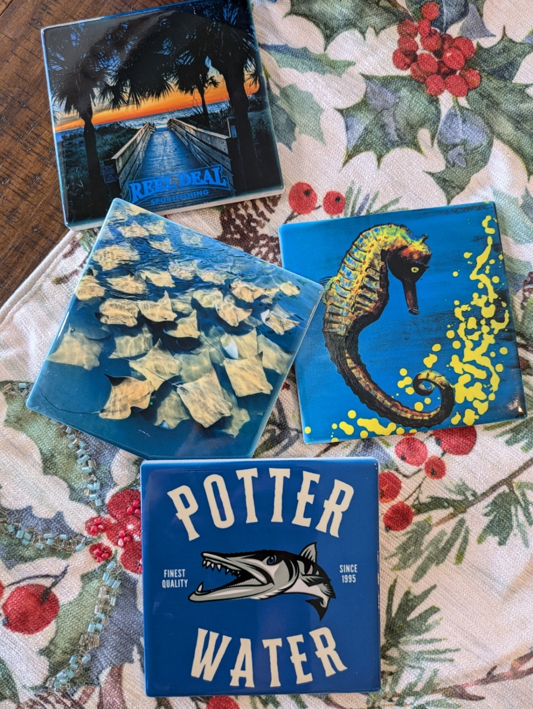 Reel Deal Ceramic Coasters - Set of 4