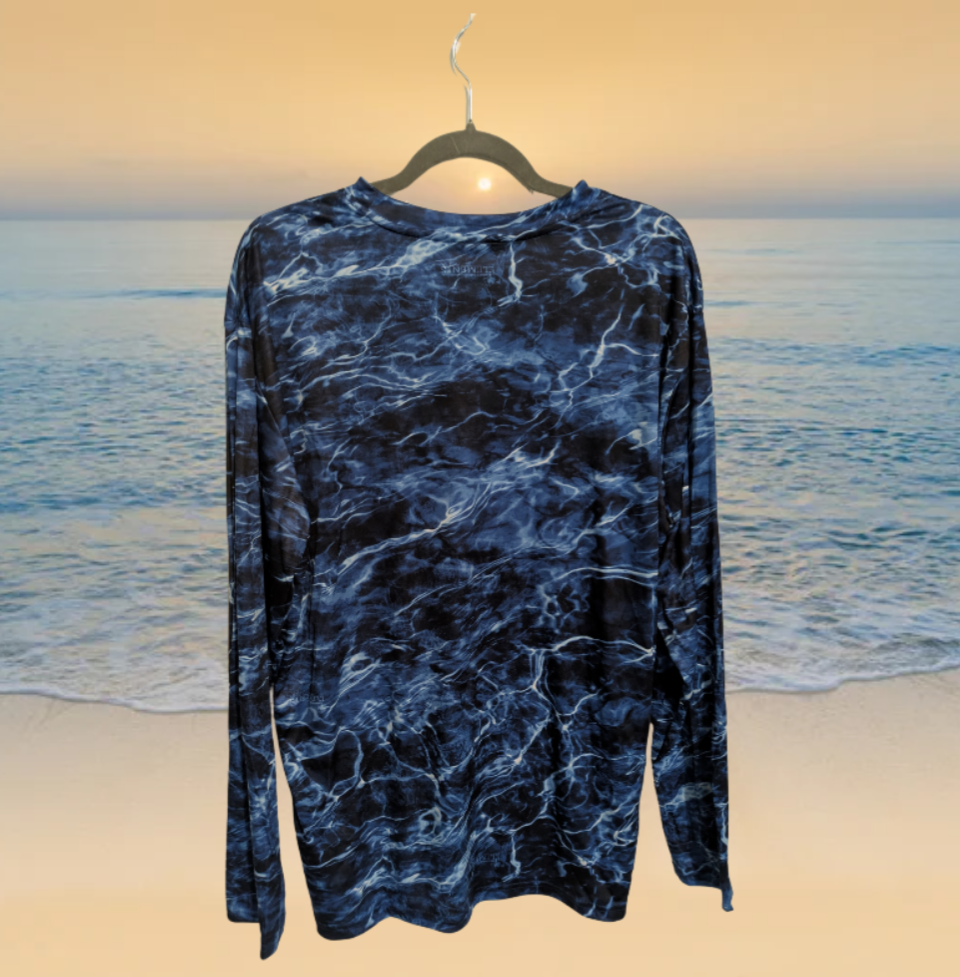 Reel Deal Blue Camo Dryfit Shirt