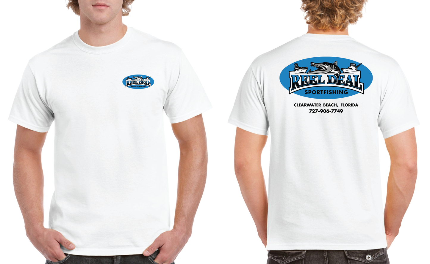 KIDS Reel Deal Cotton T-Shirt (Back Logo) White