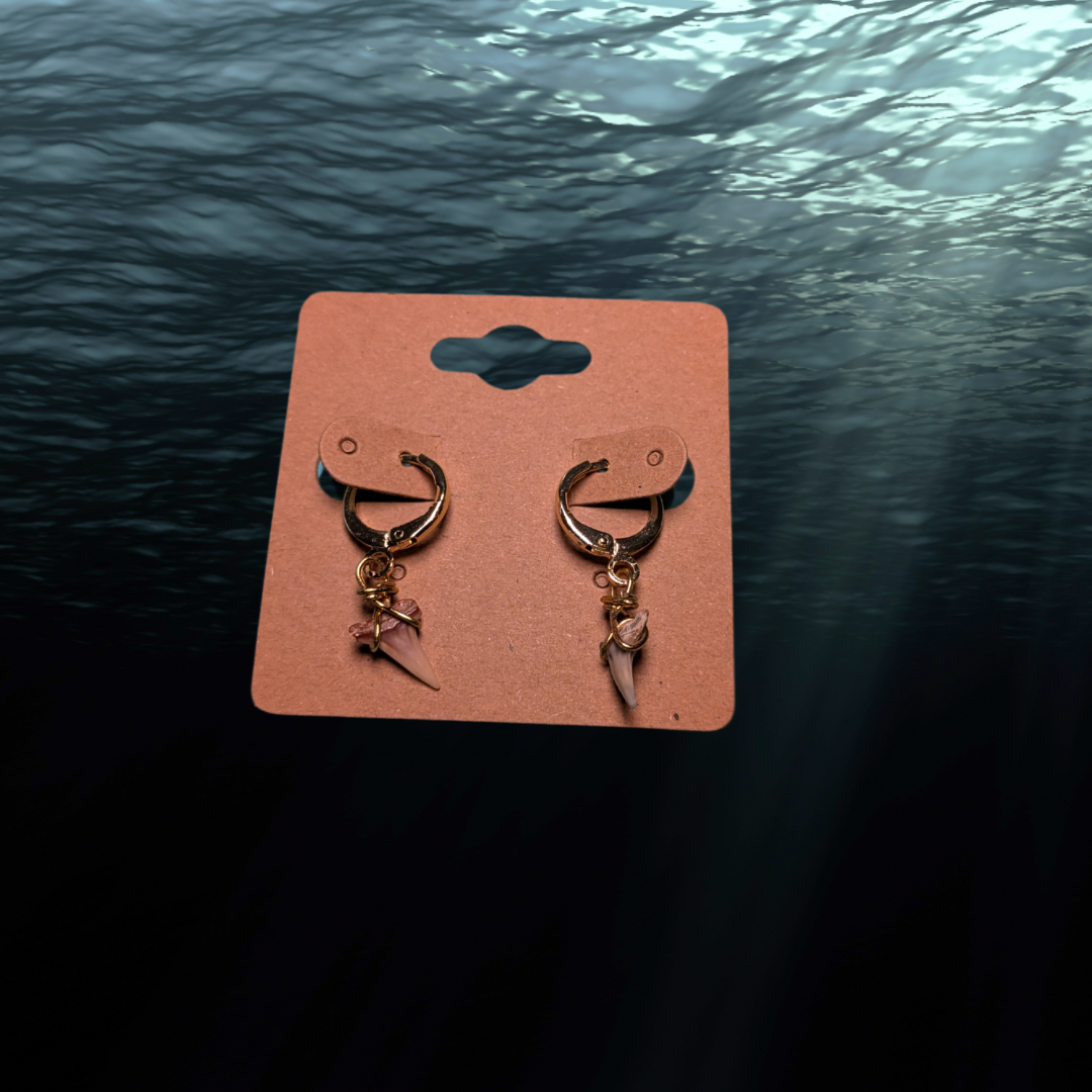 Lemon Shark Gold Plated Dangle Earrings