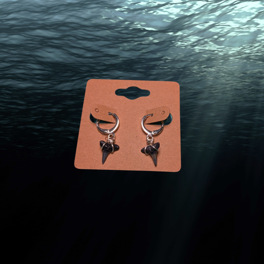 Lemon Shark Silver Plated Dangle Earrings
