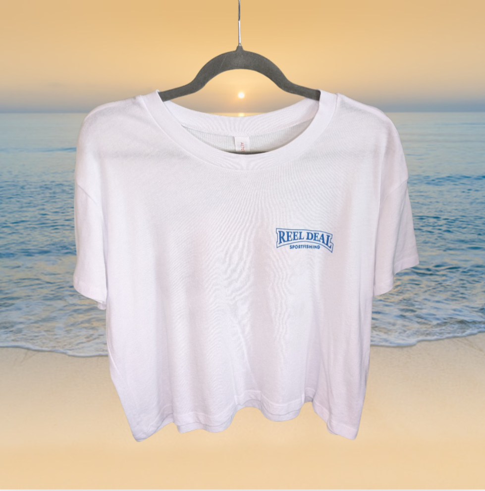 Reel Deal Grouper Flowy Crop Top
