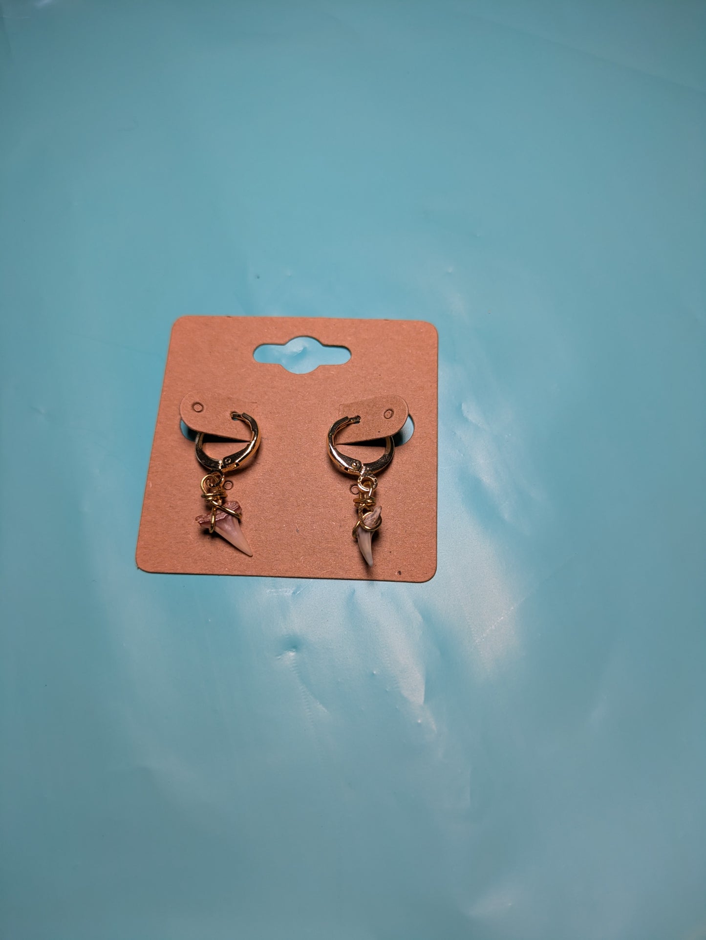 Lemon Shark Gold Plated Dangle Earrings