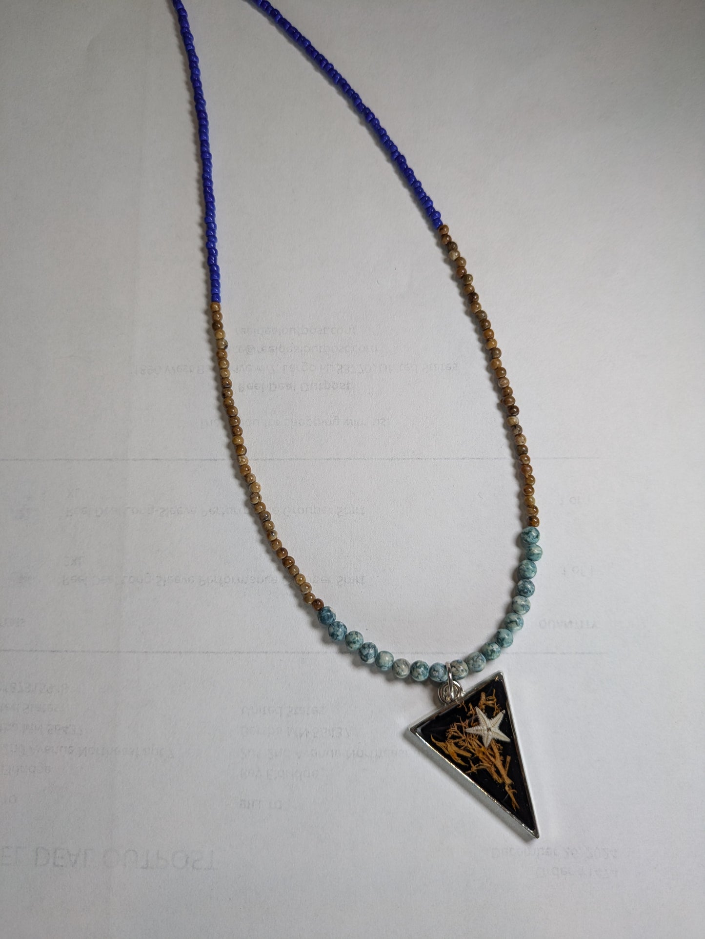 Tiny Starfish Beaded Necklace