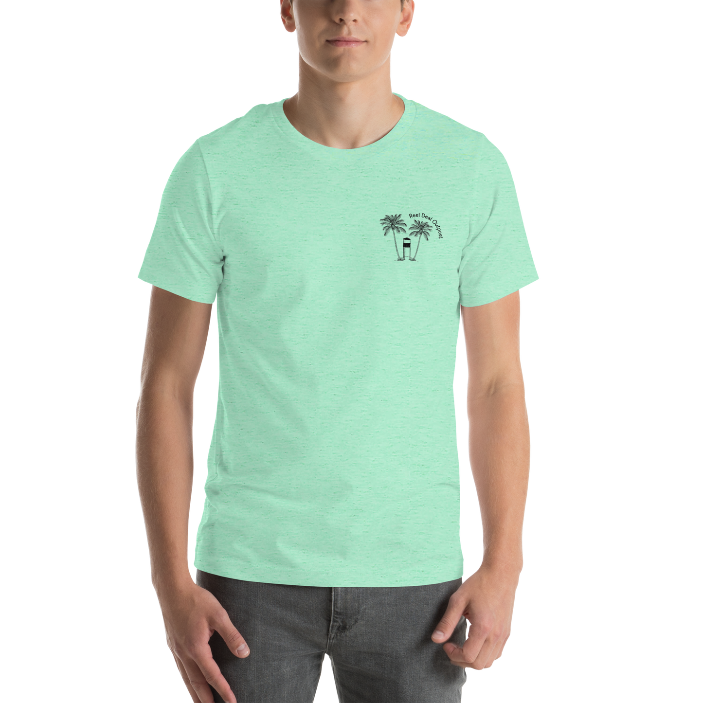 Reel Deal Outpost Palm Tree Cotton Unisex T-shirt