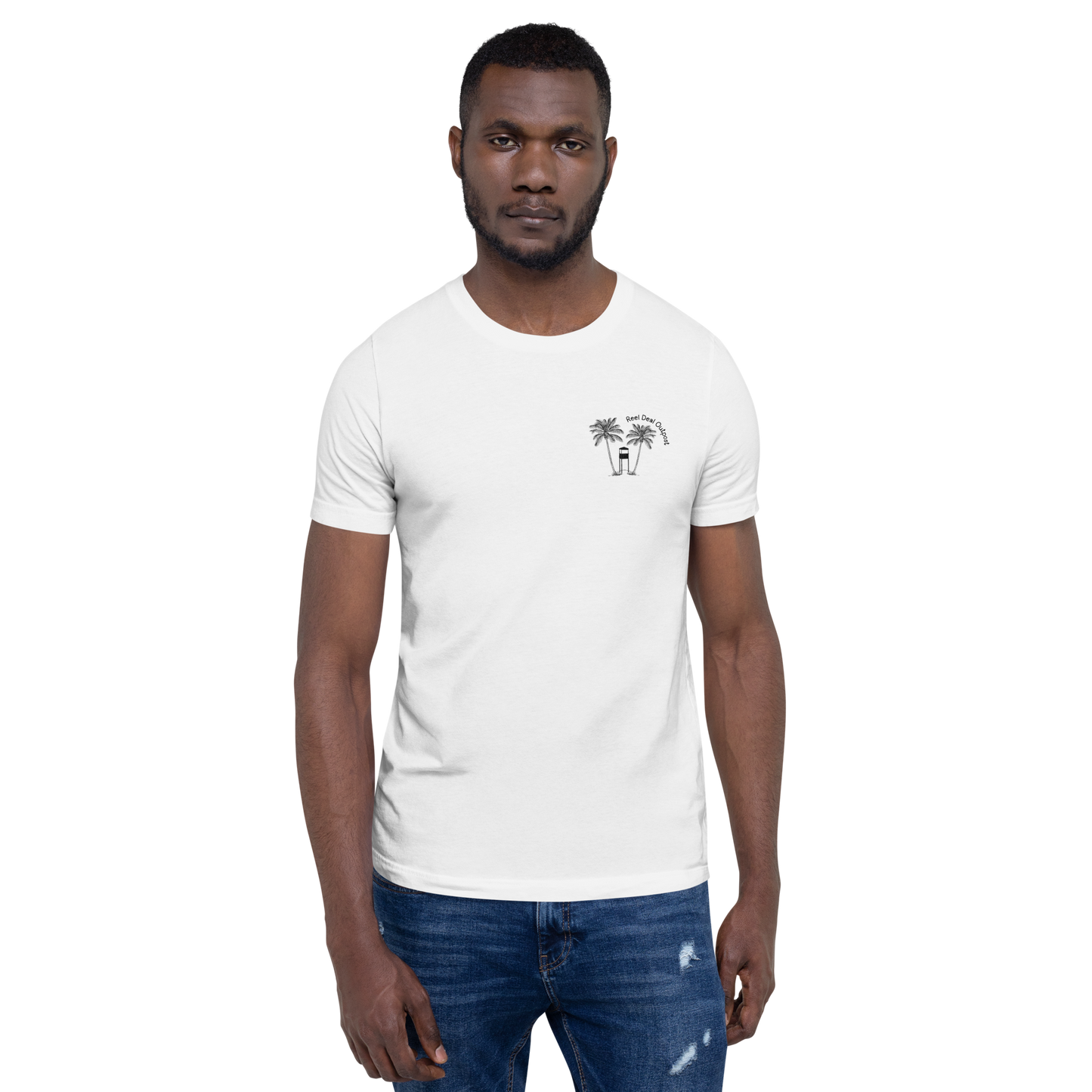 Reel Deal Outpost Palm Tree Cotton Unisex T-shirt