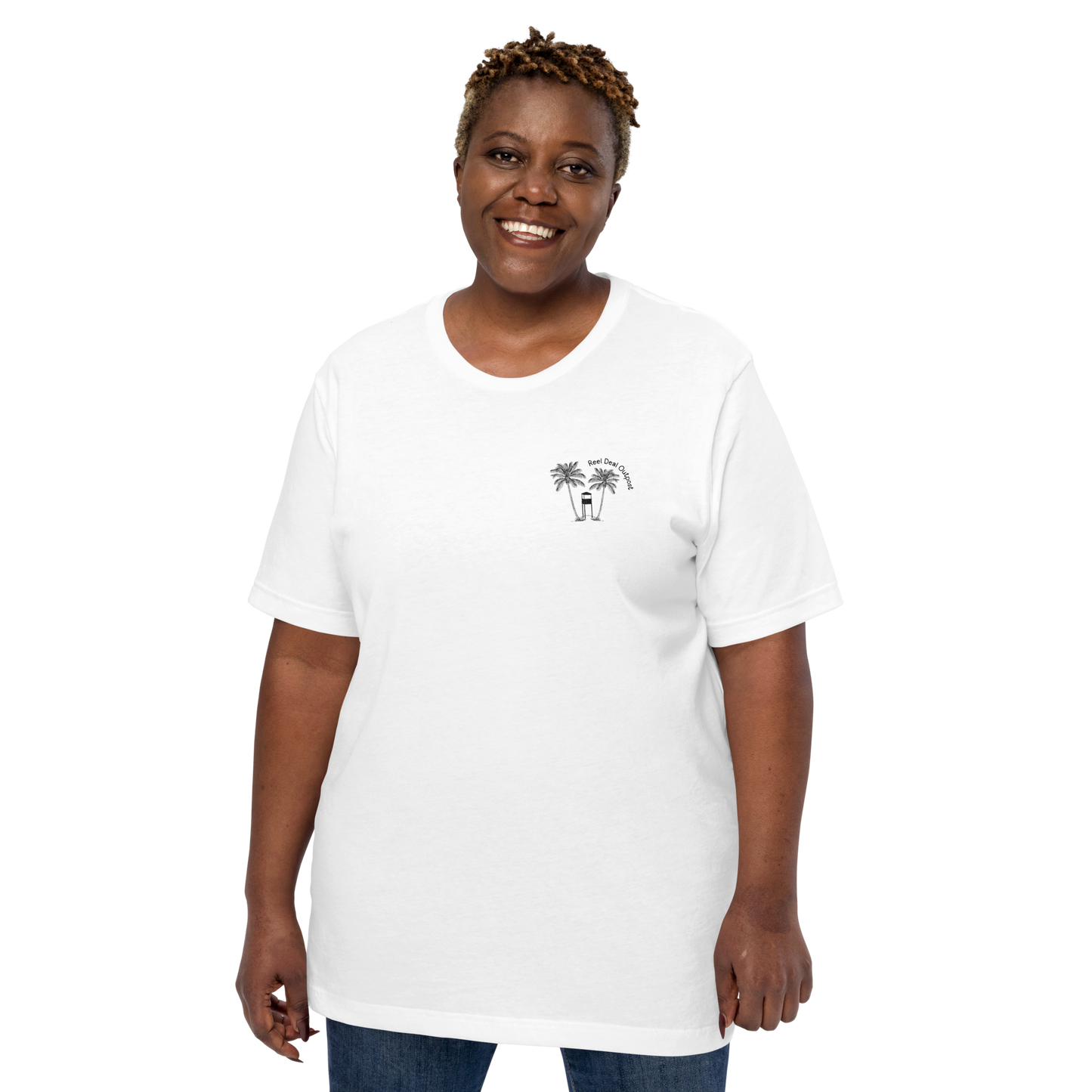 Reel Deal Outpost Palm Tree Cotton Unisex T-shirt