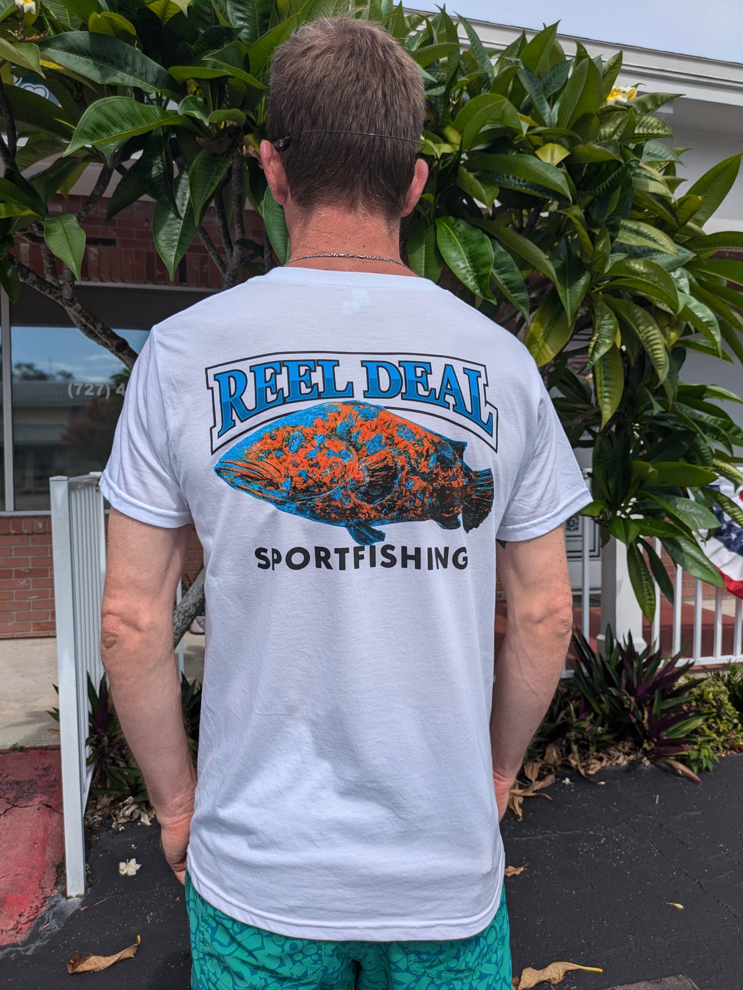 Reel Deal Short-Sleeve Grouper T-Shirt in White
