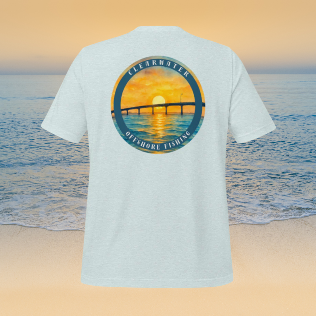 Clearwater Offshore Fishing Unisex T-Shirt - Ice Blue
