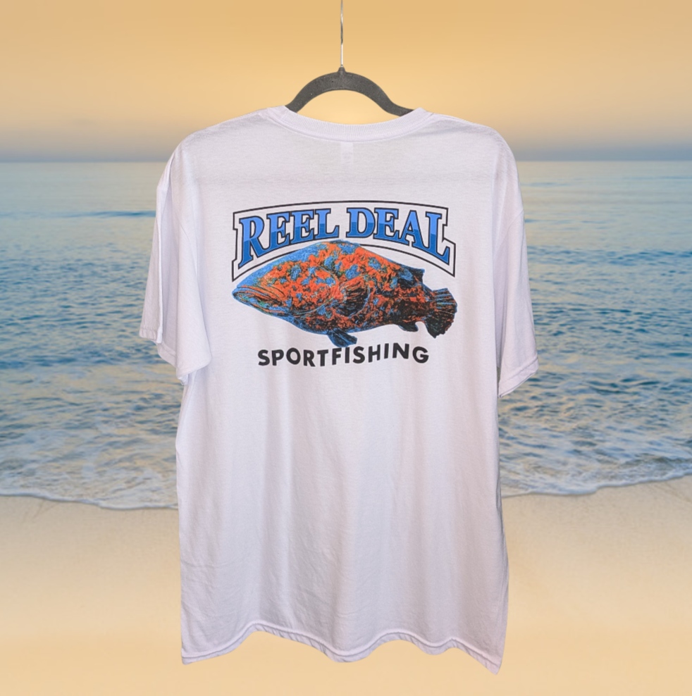 Reel Deal Grouper Tee (White)