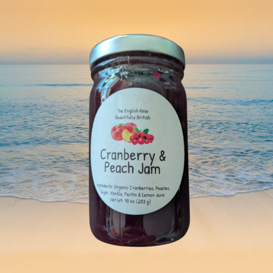 Cranberry & Peach Jam - 8oz Jar