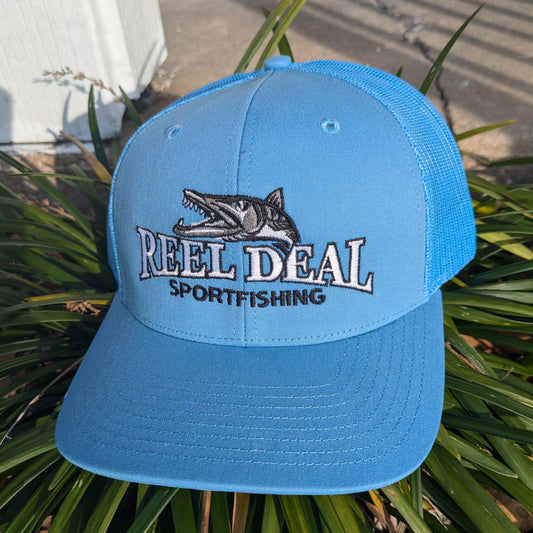 Reel Deal Snapback Hat (Columbia Blue)