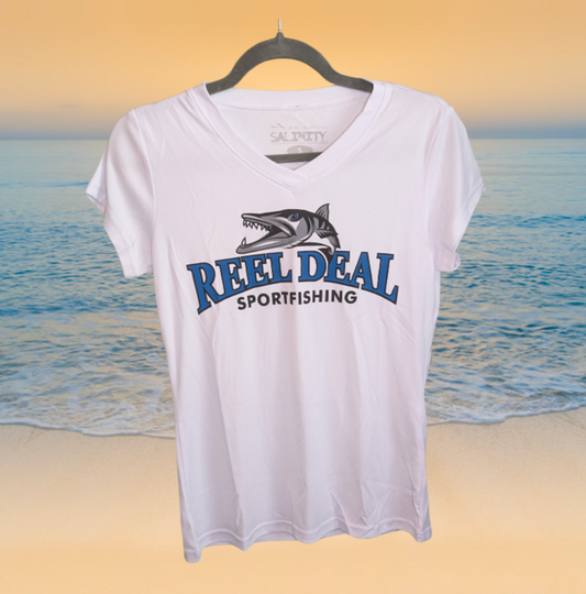 Reel Deal Ladies V-Neck Dryfit