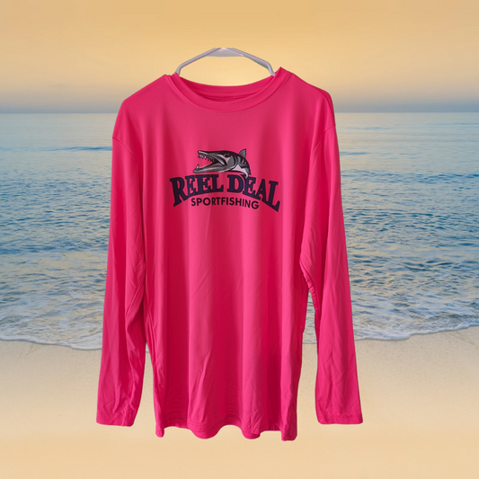Reel Deal Crew Neck Dryfit Hot Pink