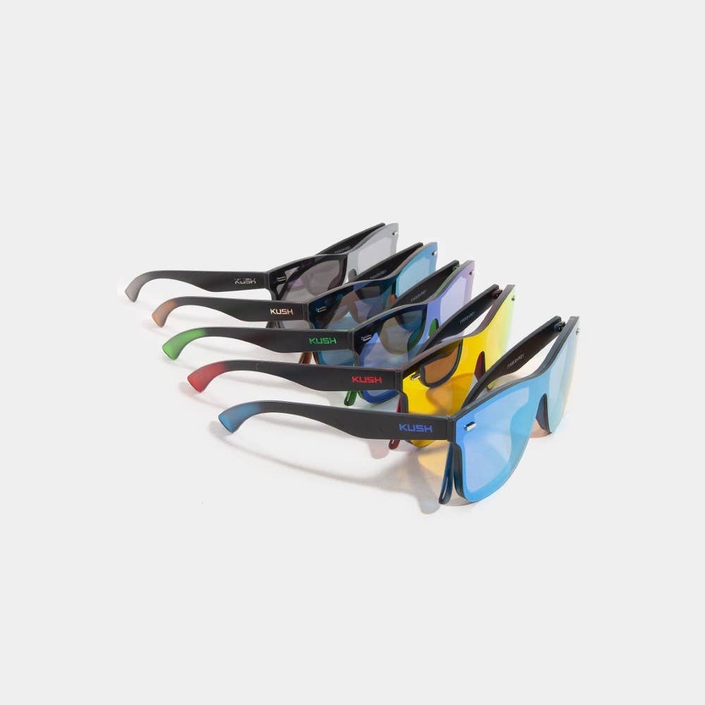 KUSH - Single Lens Flat Front Mirror Sunglasses