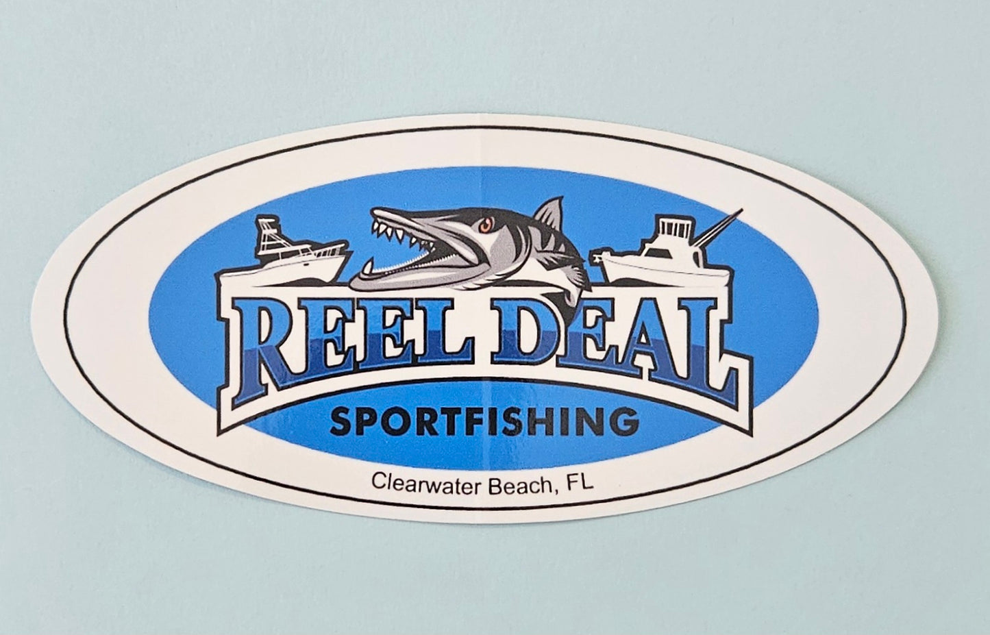 Reel Deal Logo Sticker 7x3.25"