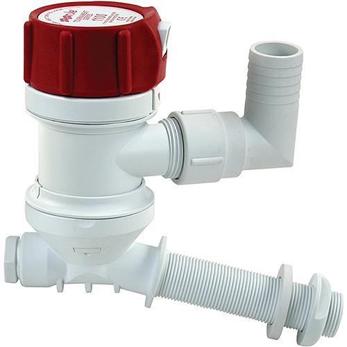 Rule 401C Tournament Series Livewell Pump 12V 500 GPH Angled (Closeout/discontinued)