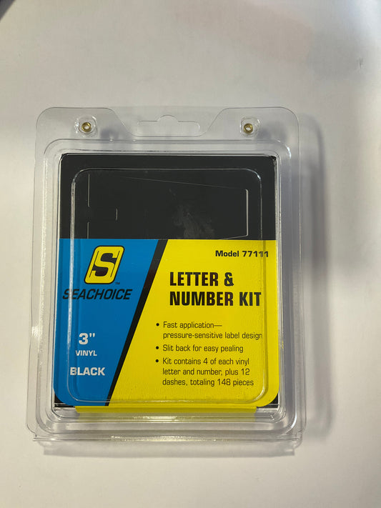 Seachoice 3-1/4" 148 Piece Letter & Number Kit - Black