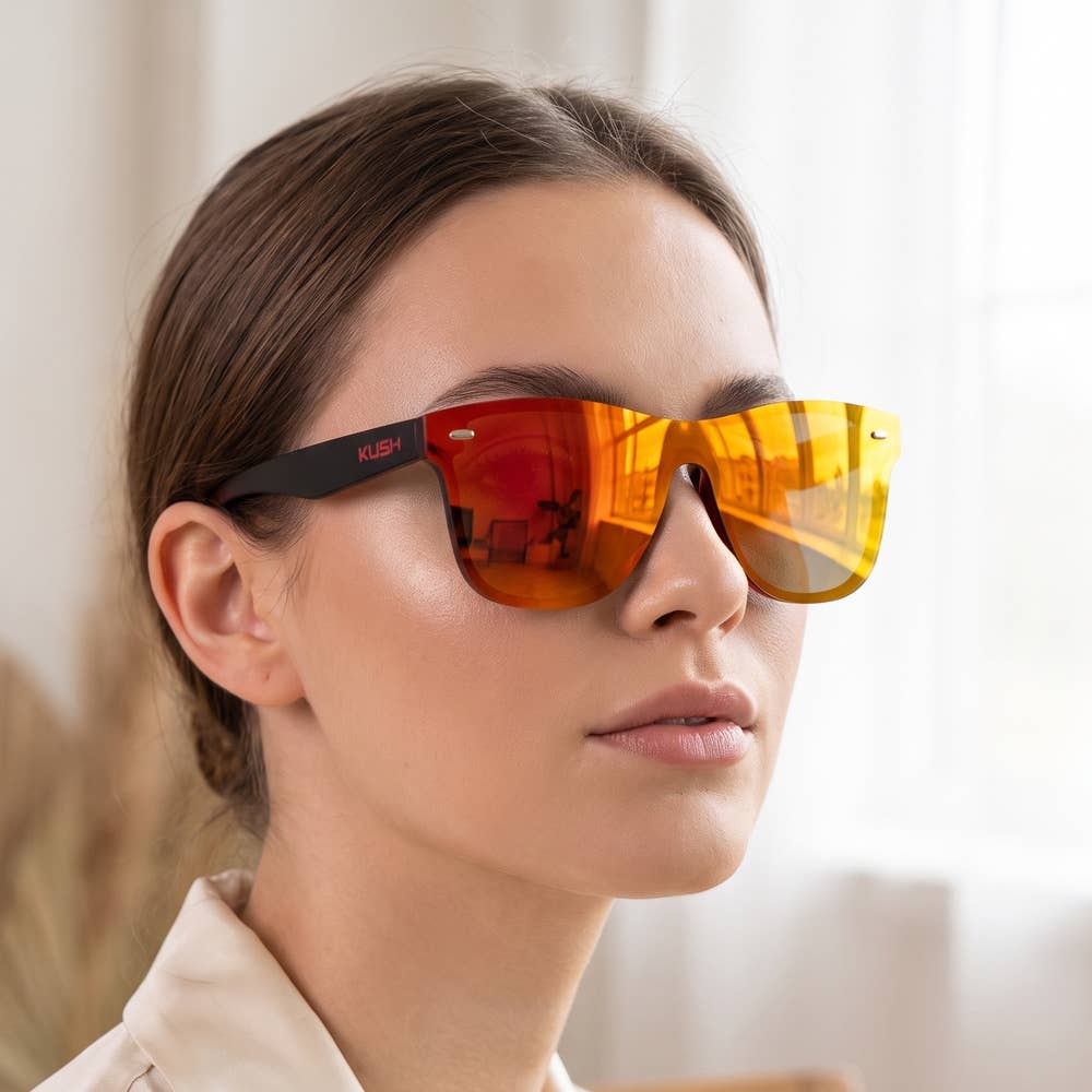 KUSH - Single Lens Flat Front Mirror Sunglasses