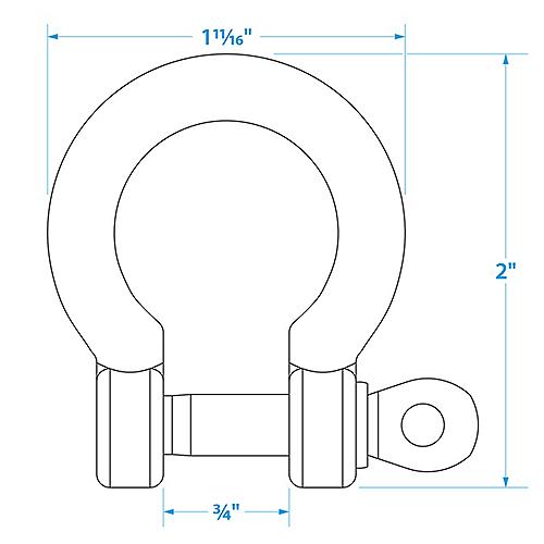 Anchor Shackle SS 5/16"