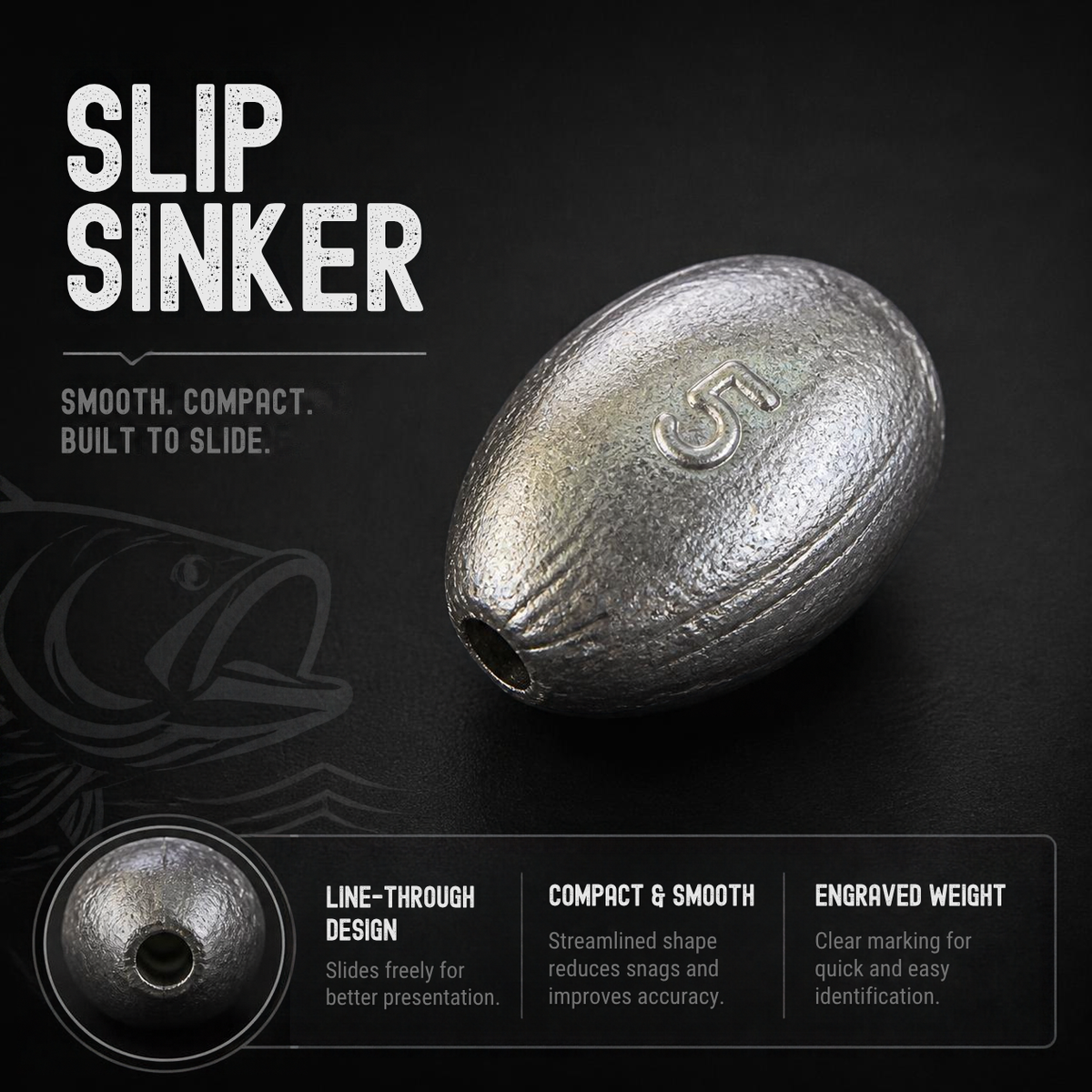 Lead Slip Sinkers 1lb bag