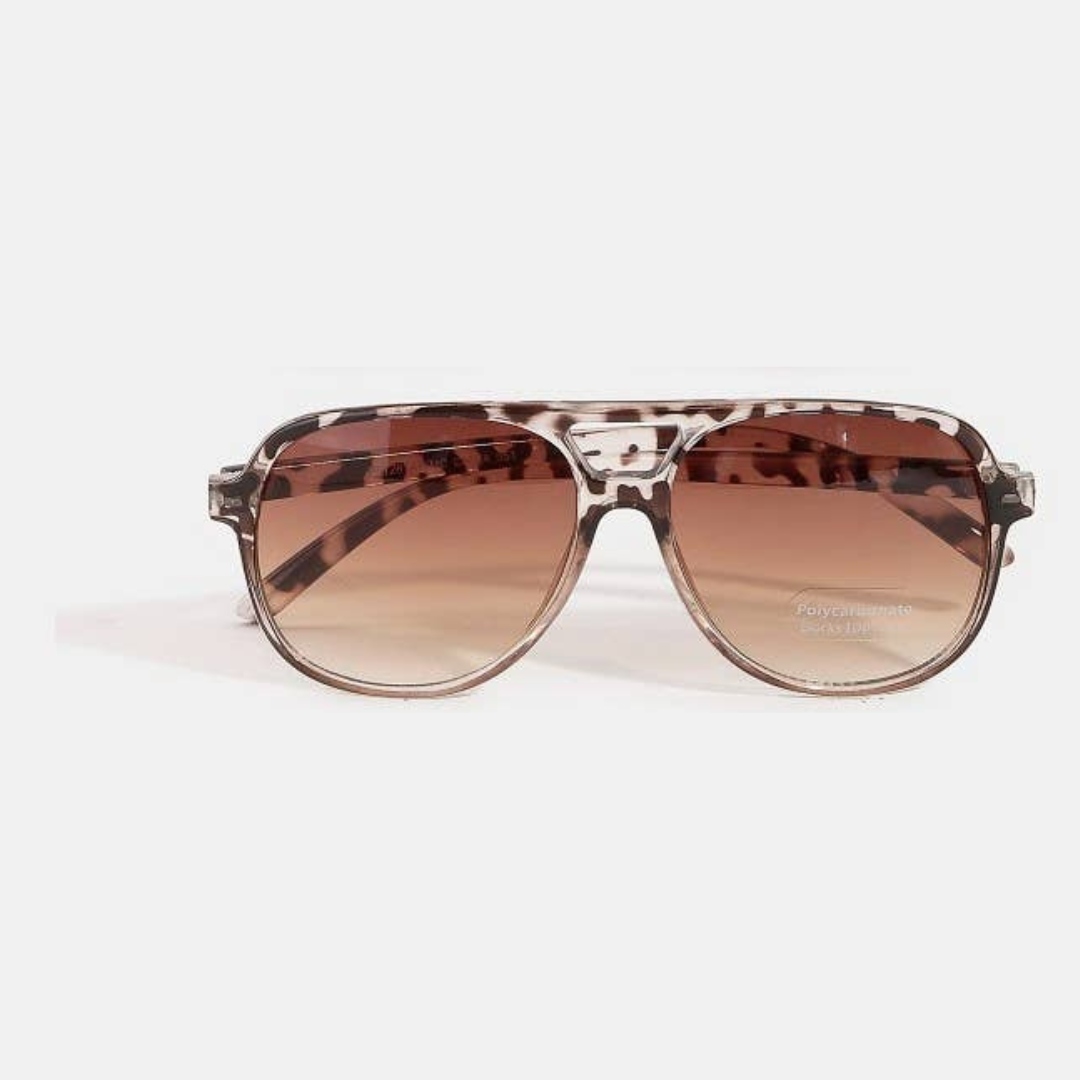 Vintage Style Gradient Aviator Sunglasses Set