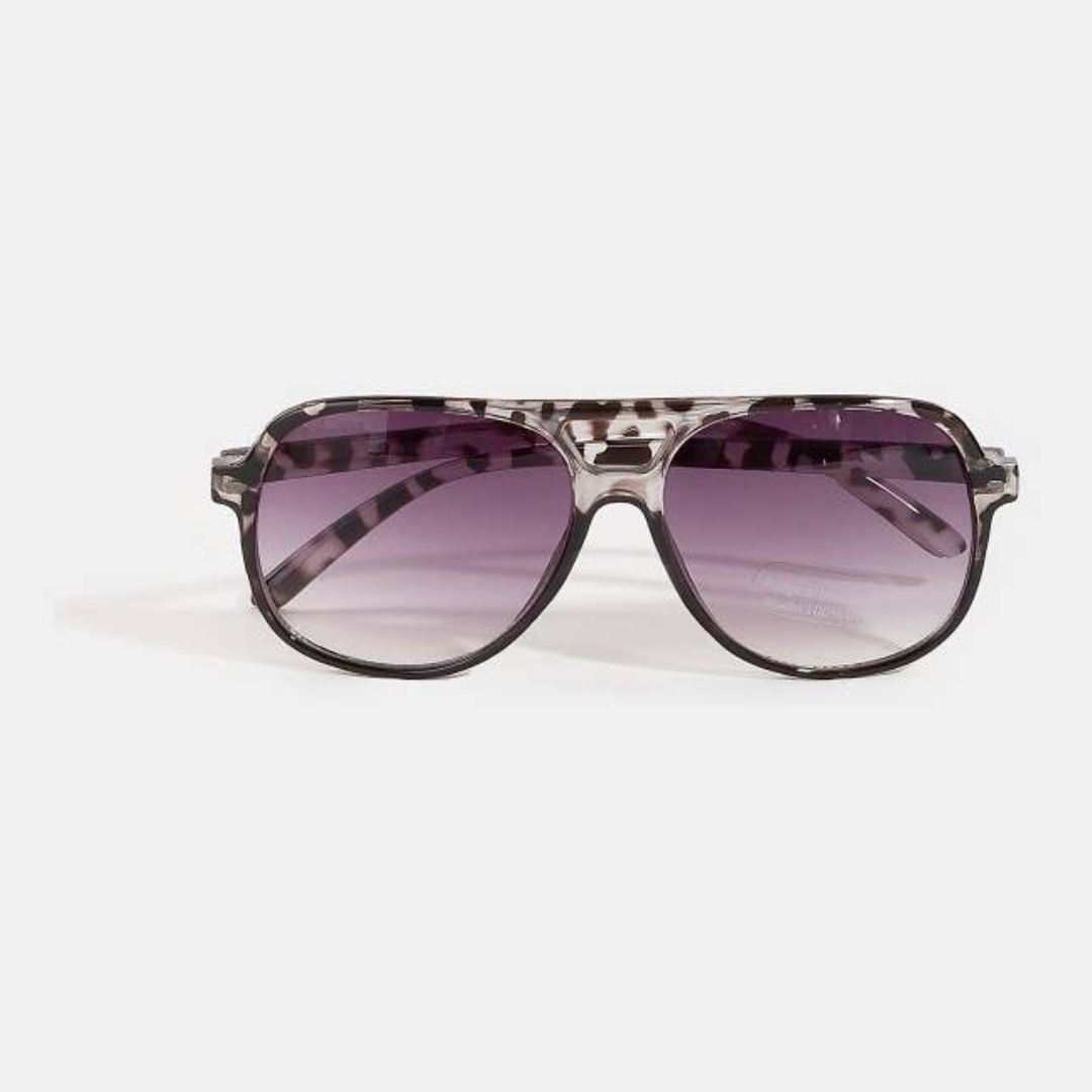 Vintage Style Gradient Aviator Sunglasses Set