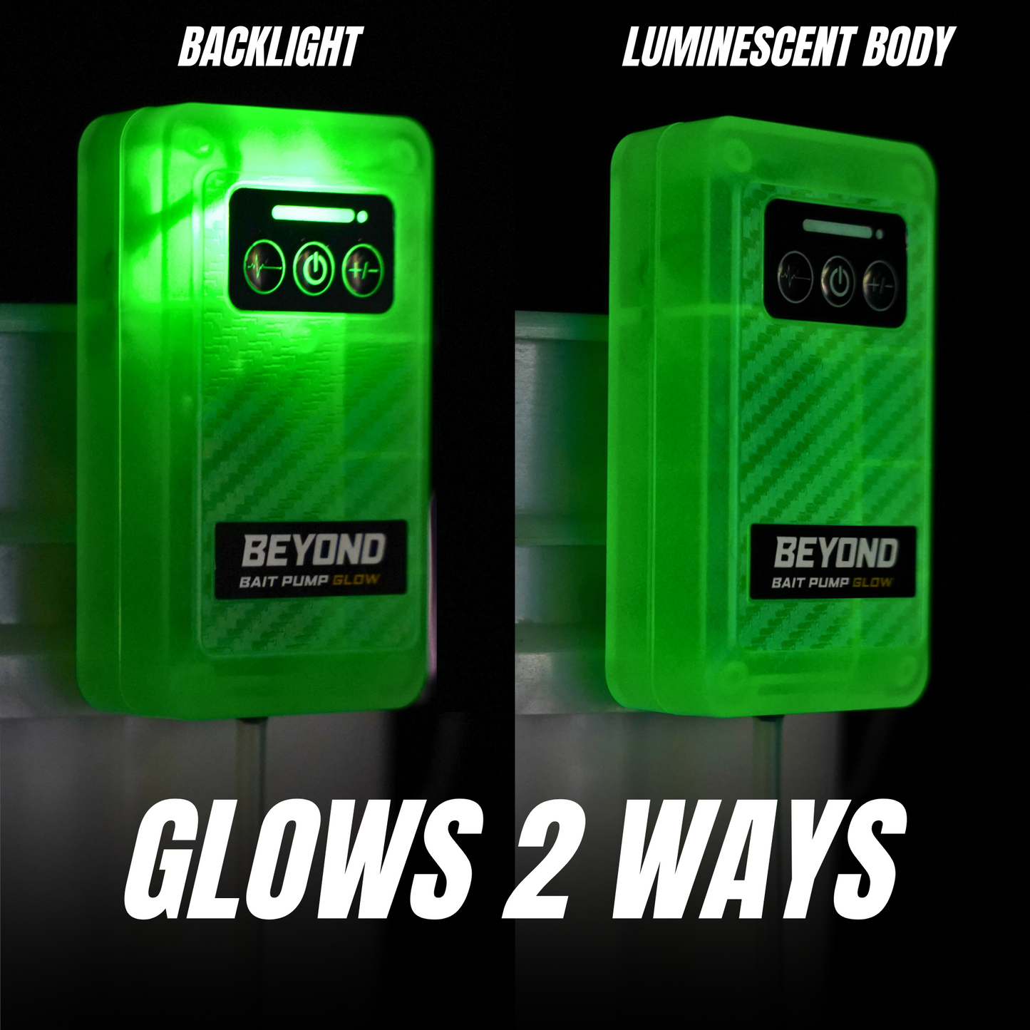 Beyond Bait Pump Rechargeable Aerator - Glow in The Dark Bubbler