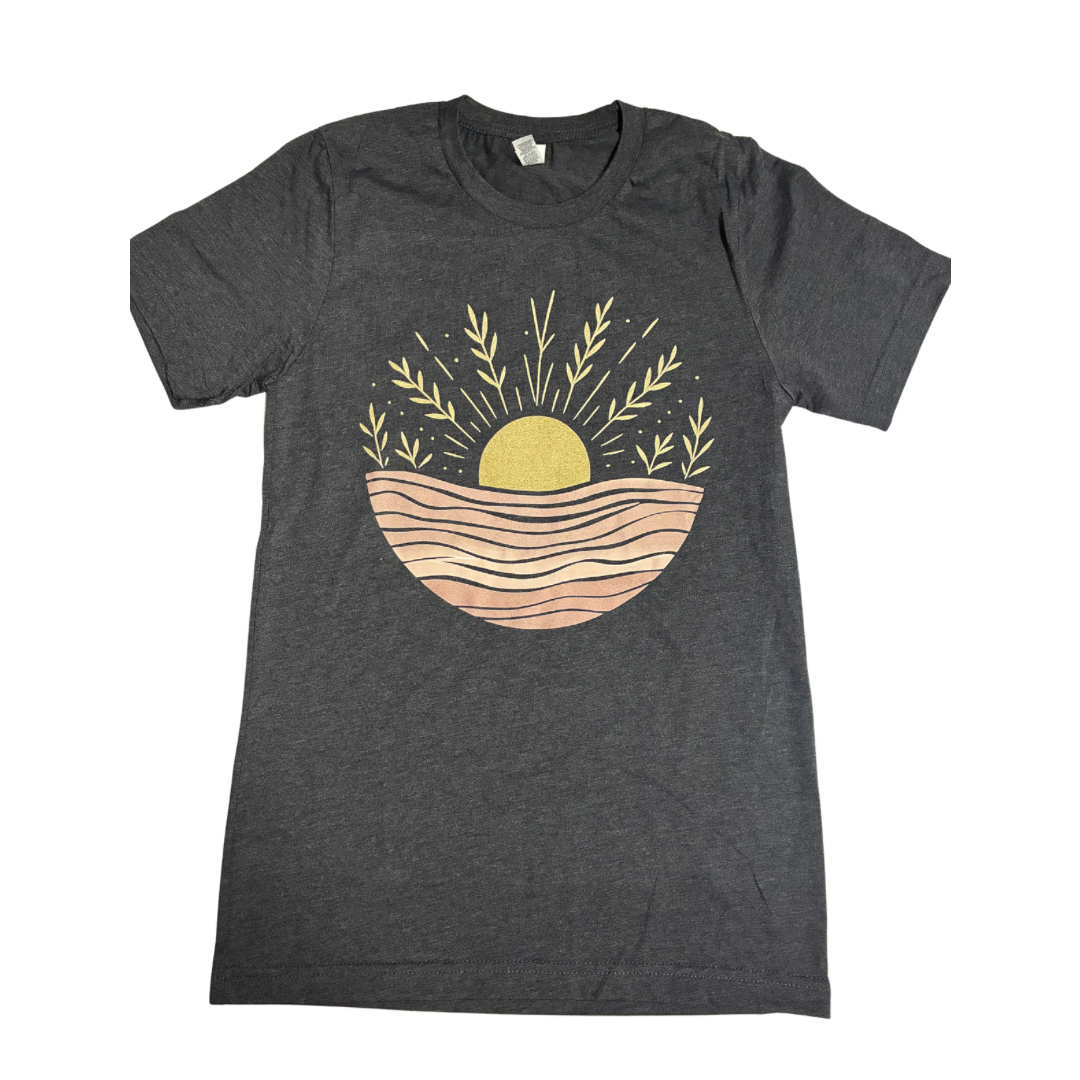 Sunset Wave Design Trendy Women's T-Shirt