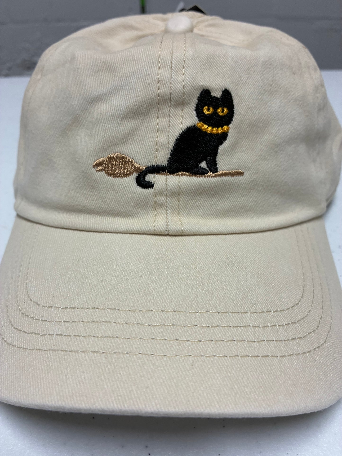 Halloween Black Cat Embroidery Cotton Baseball Cap
