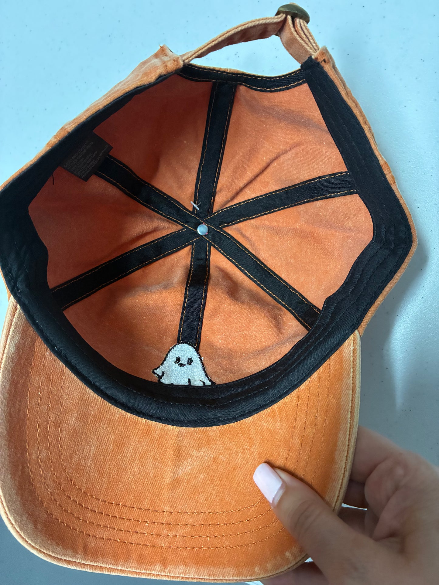 Halloween Ghost Embroidery Baseball Cap