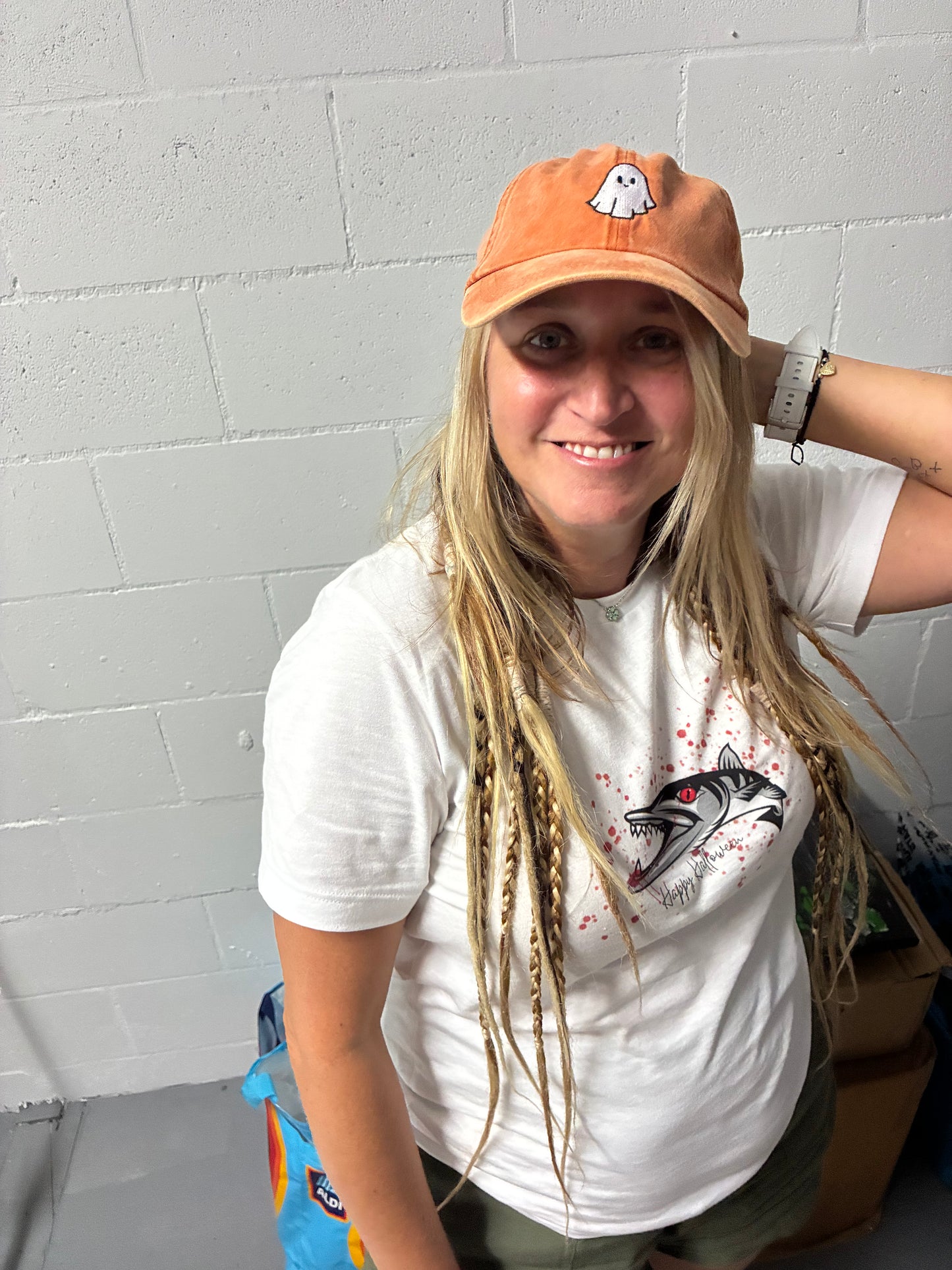 Halloween Ghost Embroidery Baseball Cap