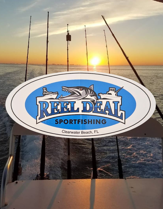 Reel Deal Logo Sticker 7x3.25"