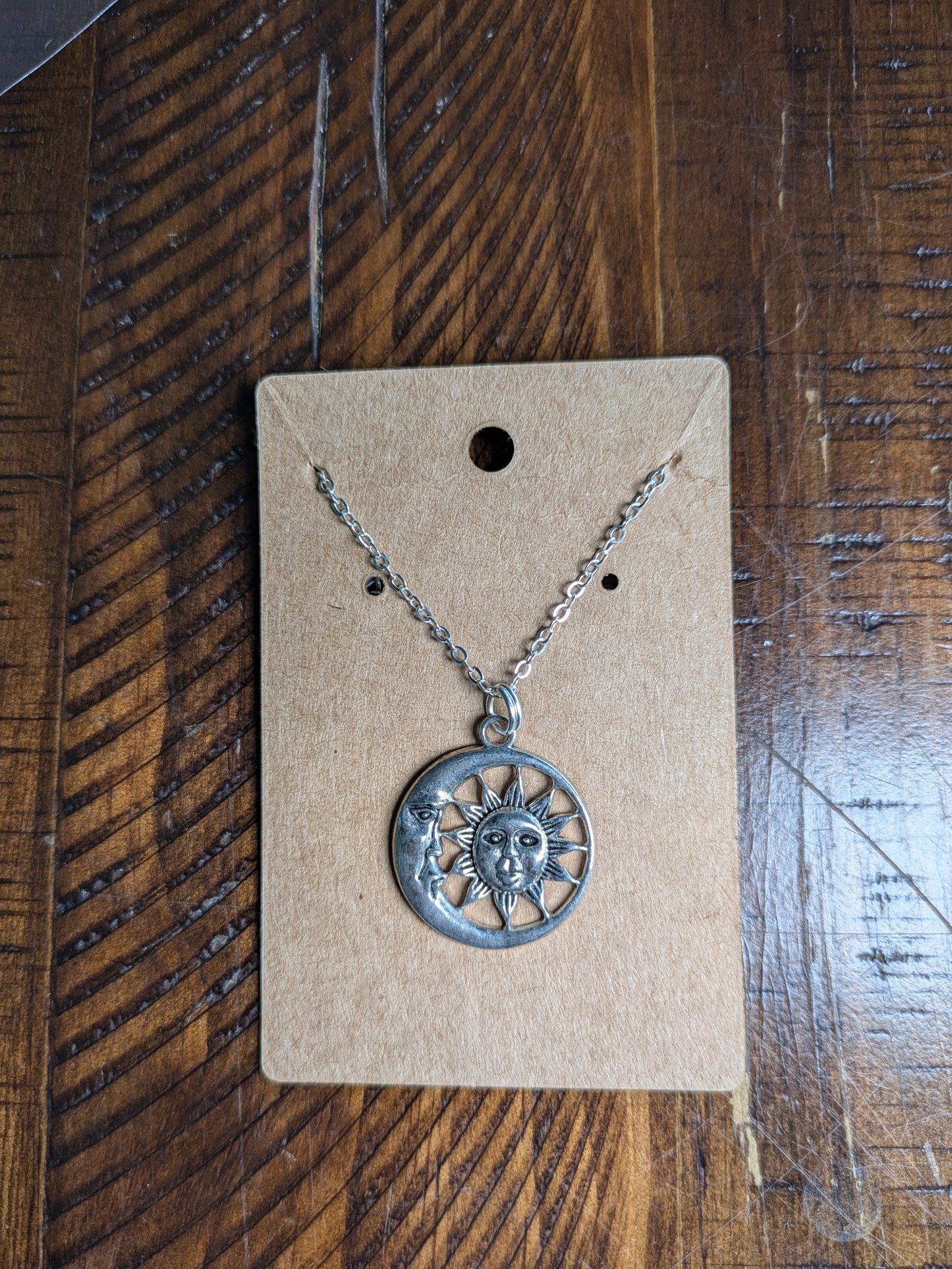 Sun and Moon Pendant Necklace