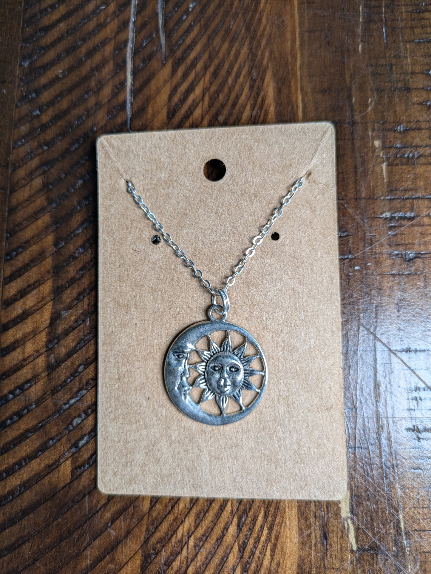 Sun and Moon Pendant Necklace