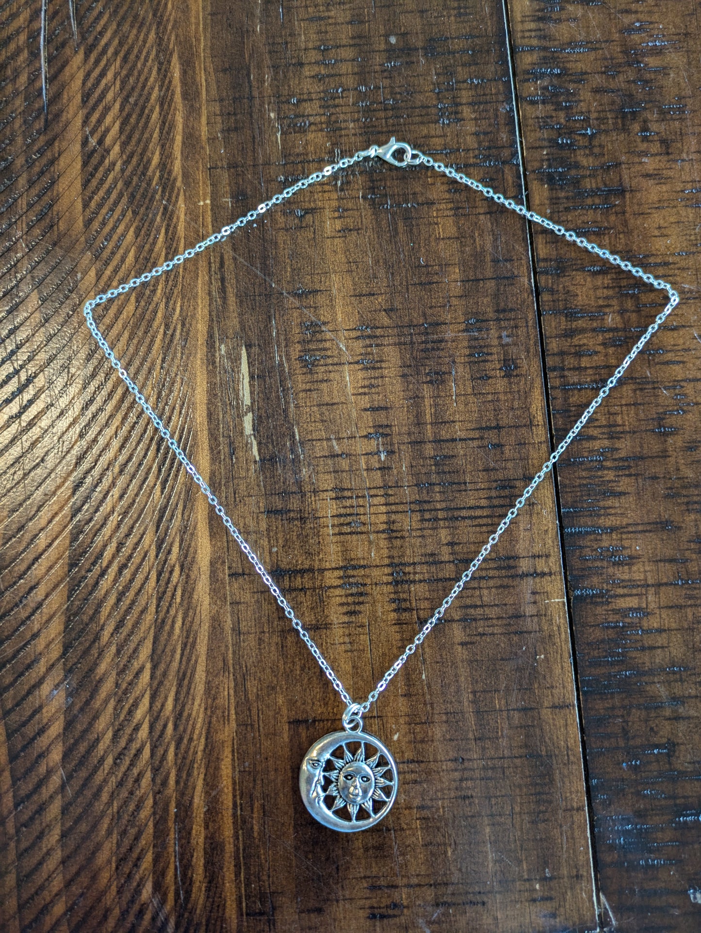 Sun and Moon Pendant Necklace