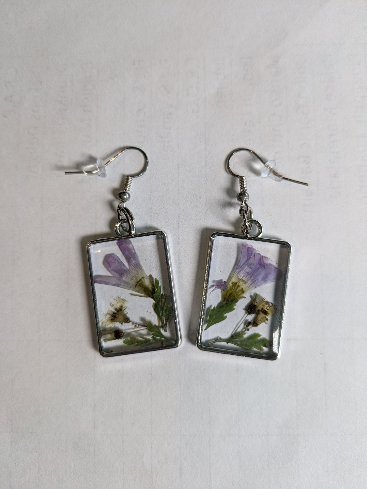 Pressed Flower Earrings 2 inch