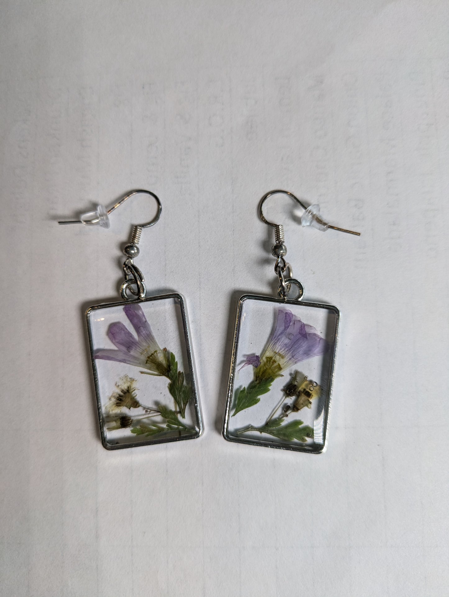 Pressed Flower Earrings 2 inch