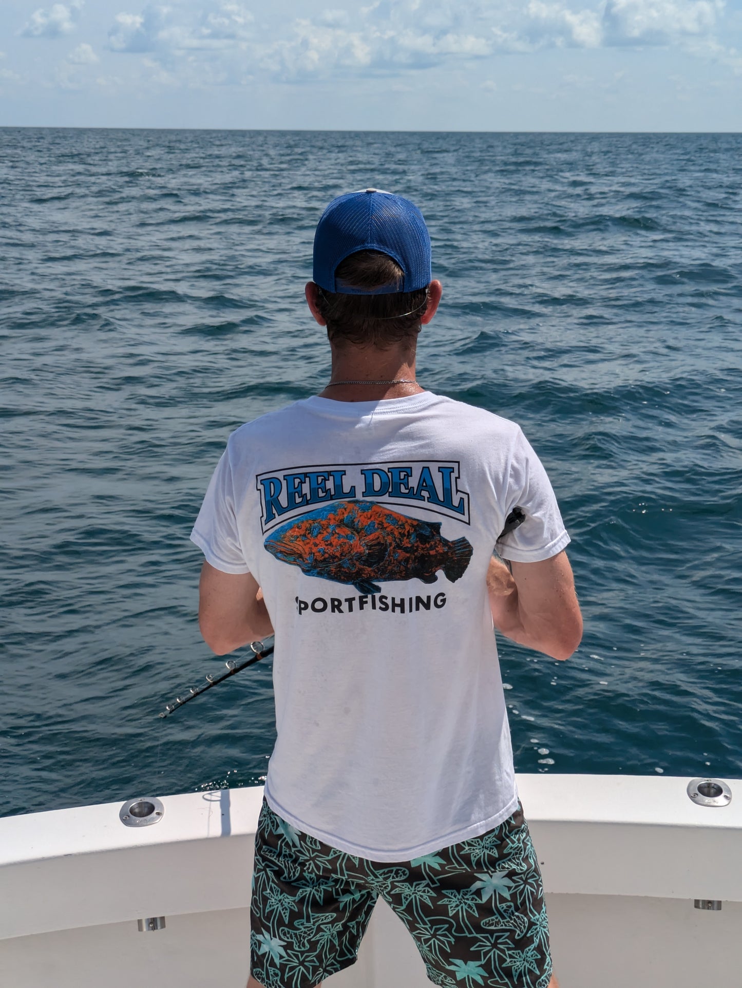 Reel Deal Short-Sleeve Grouper T-Shirt in White