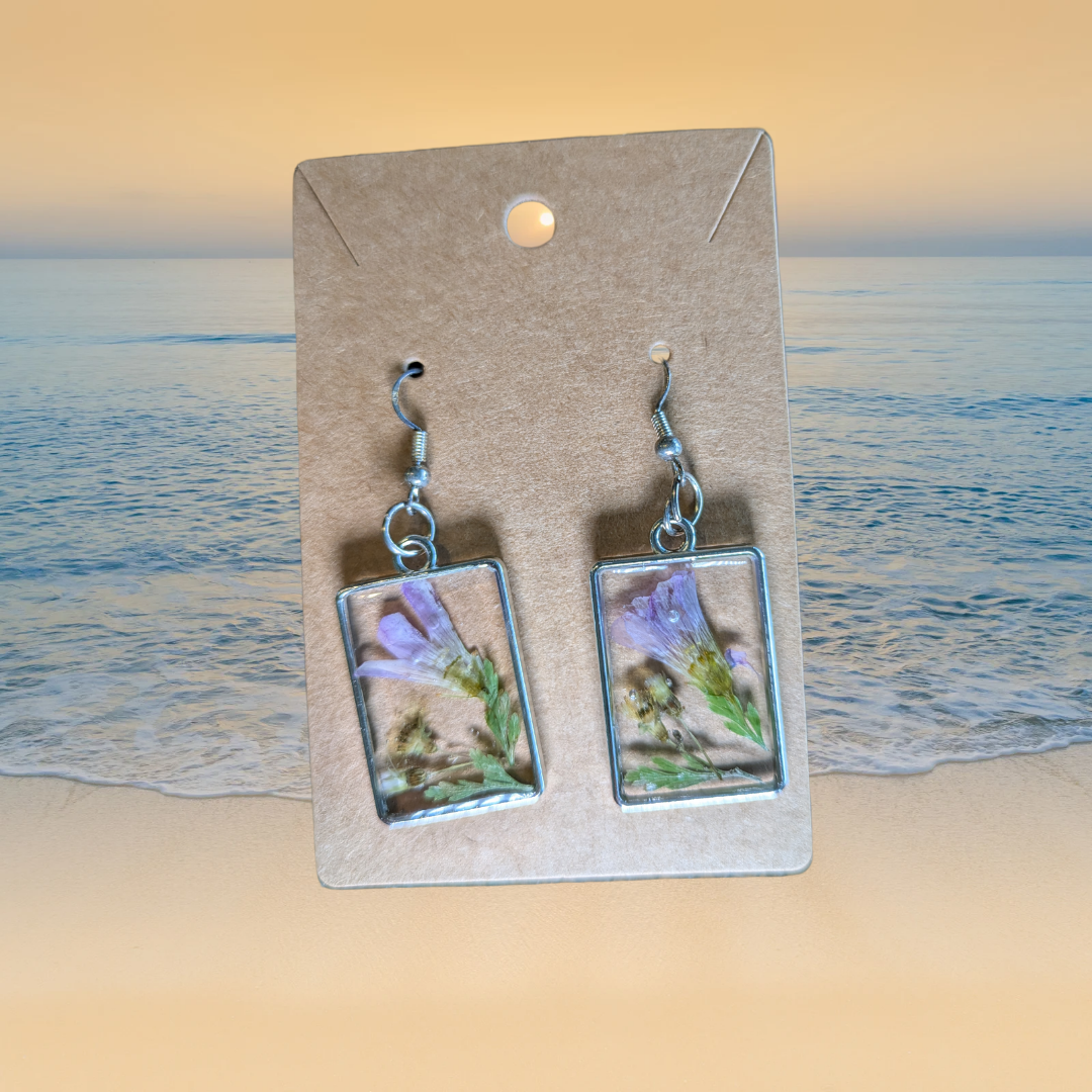 Pressed Flower Earrings 2 inch