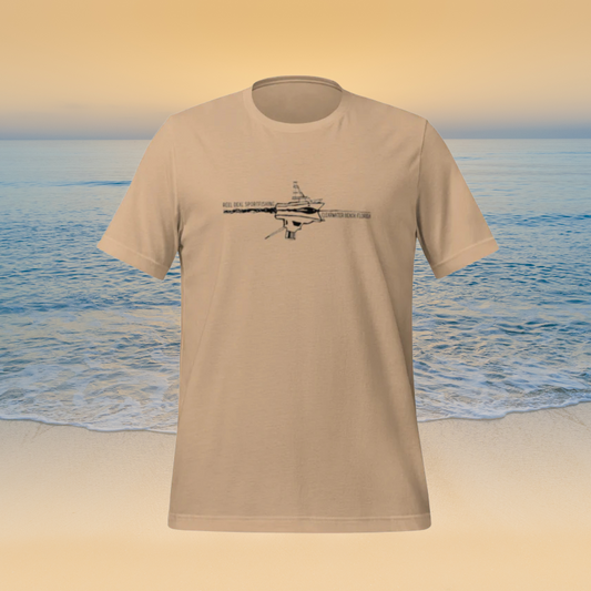 Reel Deal Boat Reflections Unisex T-Shirt Tan