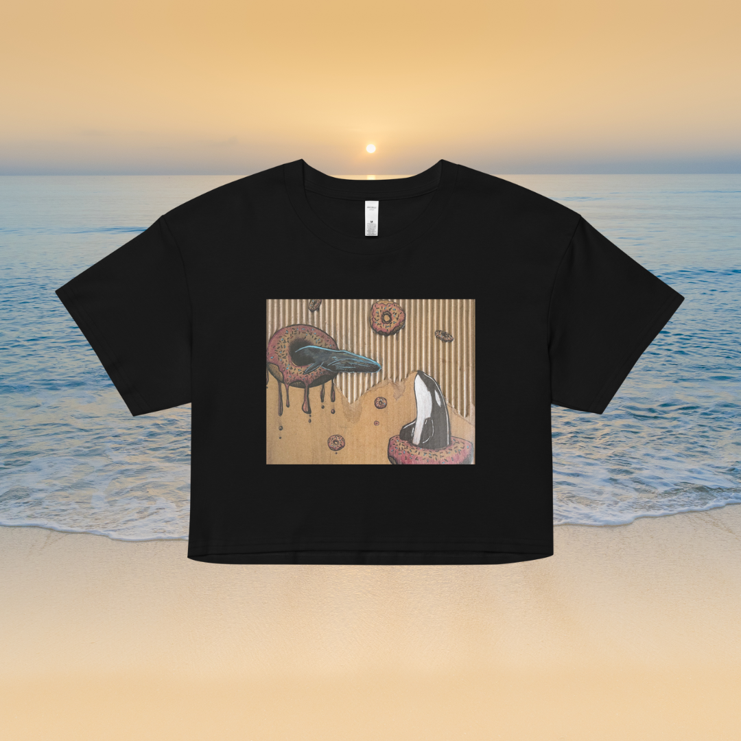 Donut Whales Women’s crop top