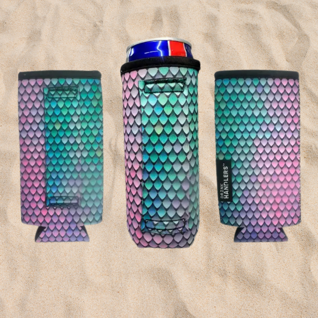 Purple Mermaid No-Pocket 12oz Slim Can Handler™