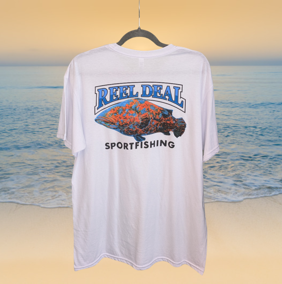 Reel Deal Short-Sleeve Grouper T-Shirt in White