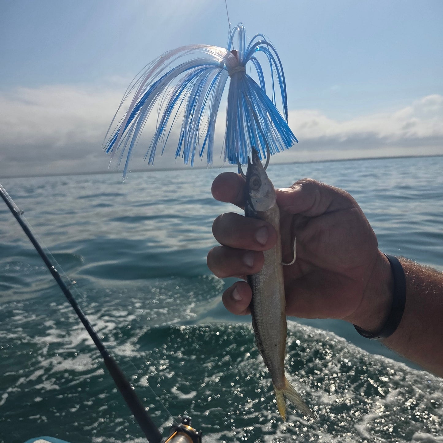 Sea Witch Blue & White Makes Em Bite - Trolling Skirt
