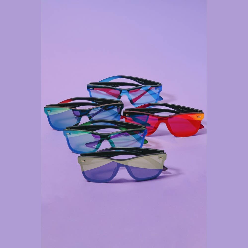 KUSH - Single Lens Flat Front Mirror Sunglasses
