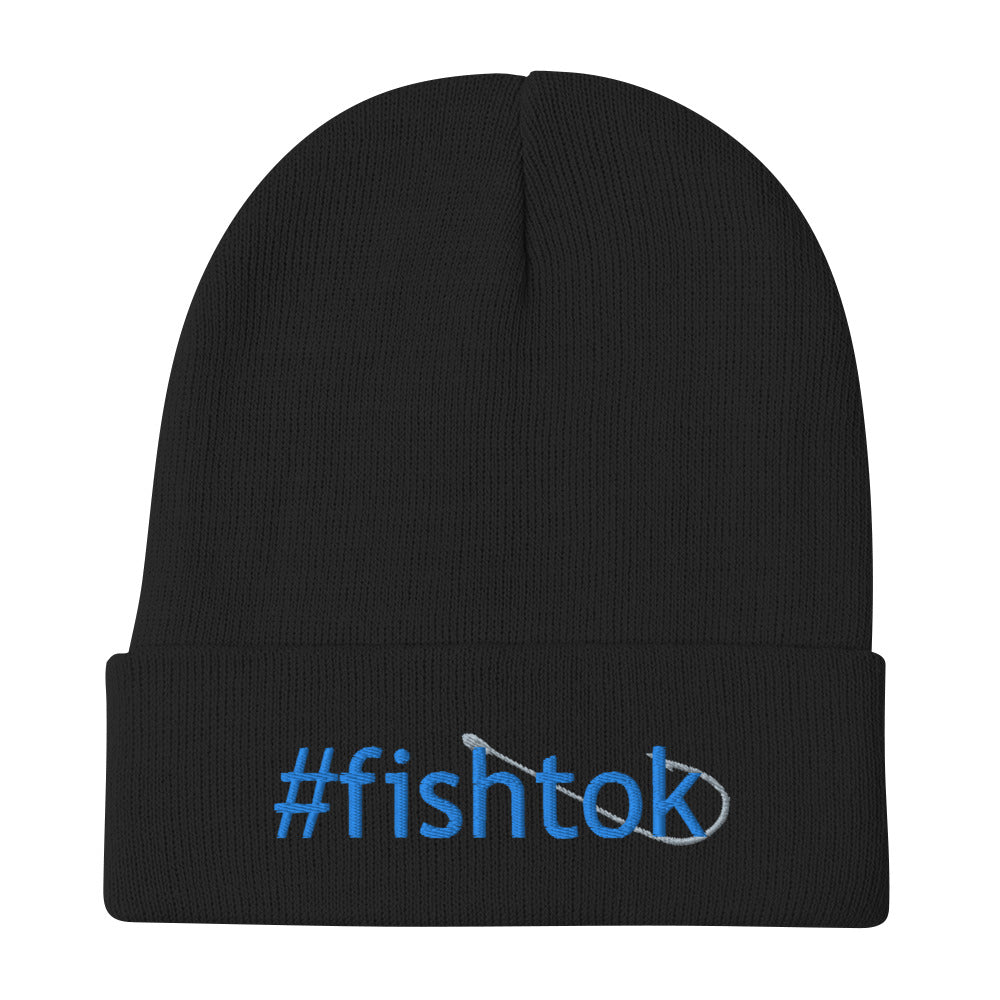 Blue #fishtok Embroidered Beanie